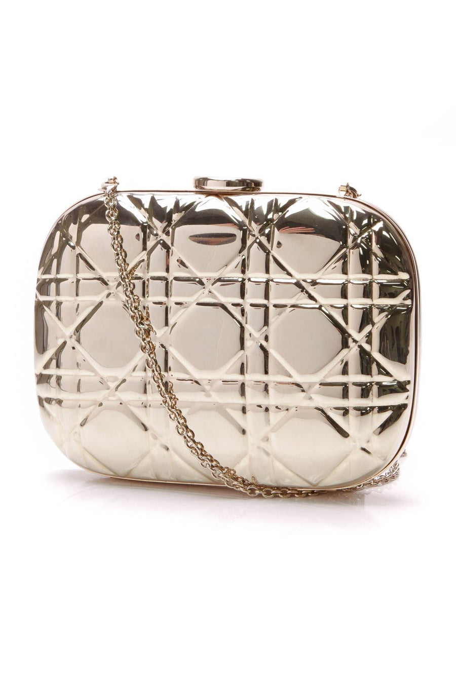 Cannage Quilt Clutch - Gold