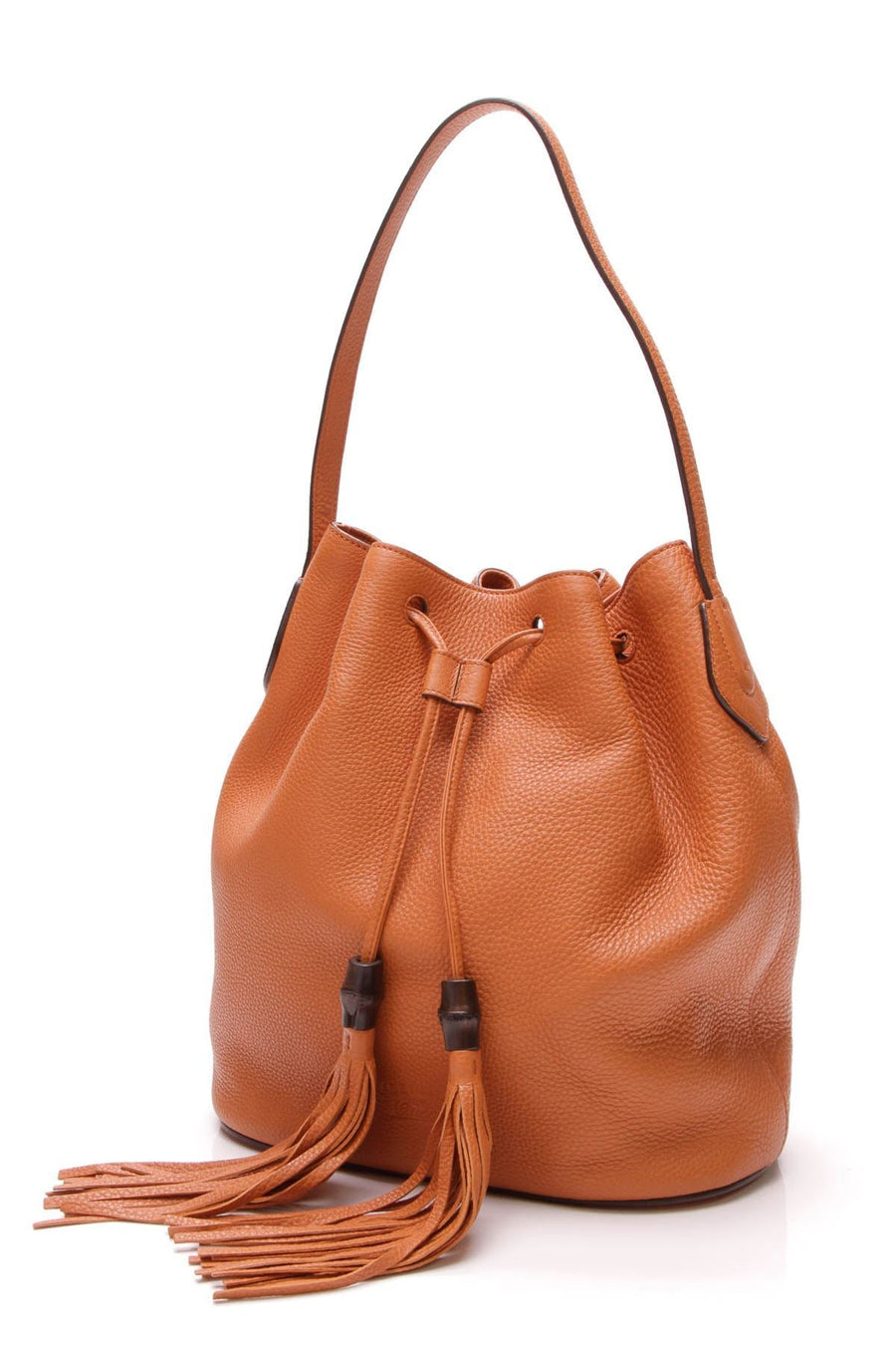 Lady Tassel Medium Bucket Bag - Orange