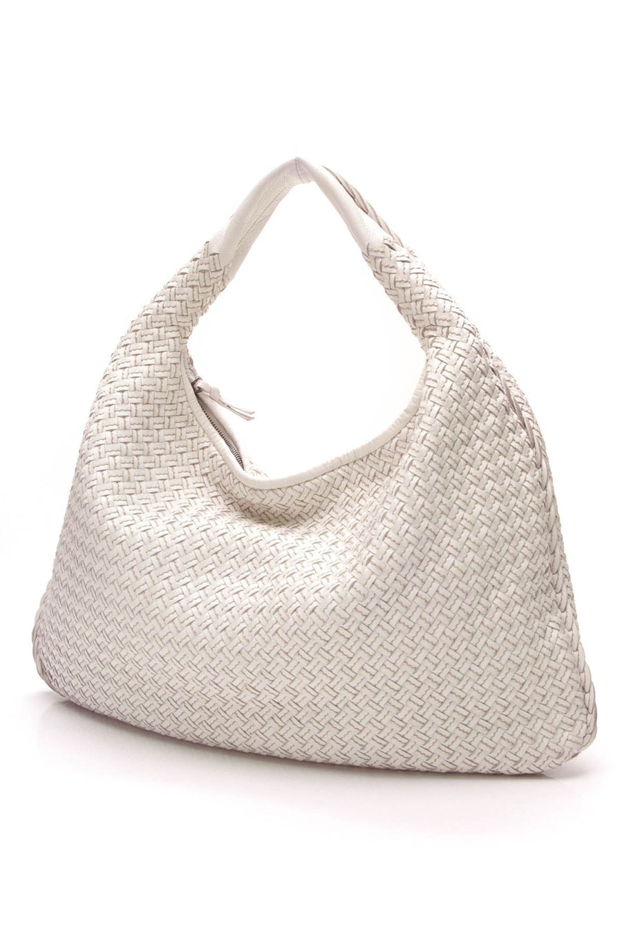 Intrecciato Veneta Hobo Bag - White