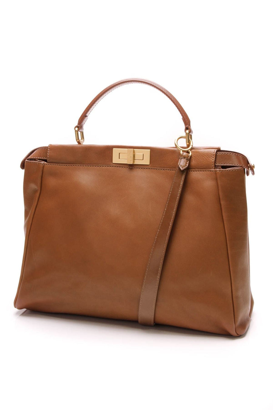 Peekaboo Large Satchel Bag - Brown