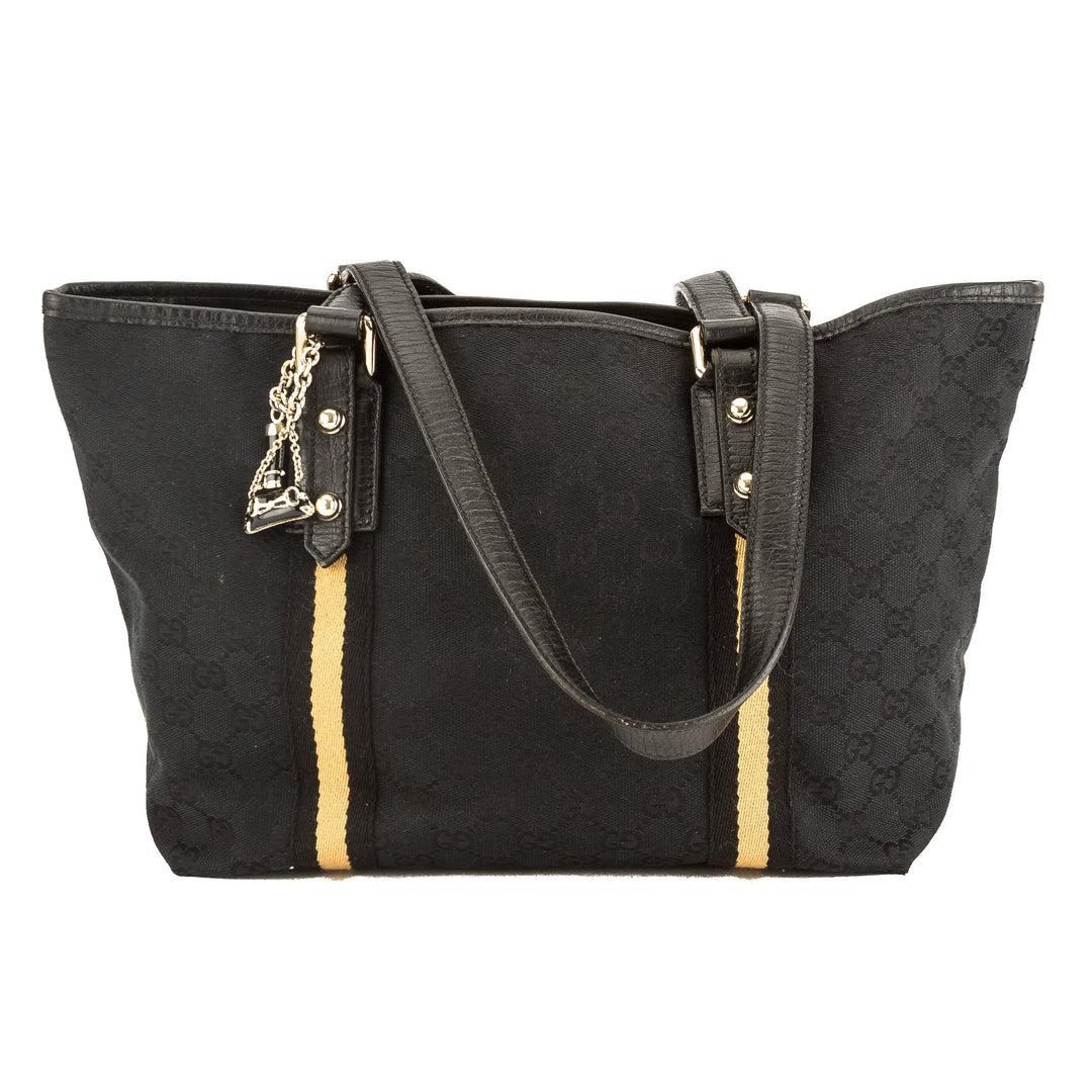 G*G Navy GG Monogram Canvas Medium Jolicoeur Tote Bag (Pre Owned)