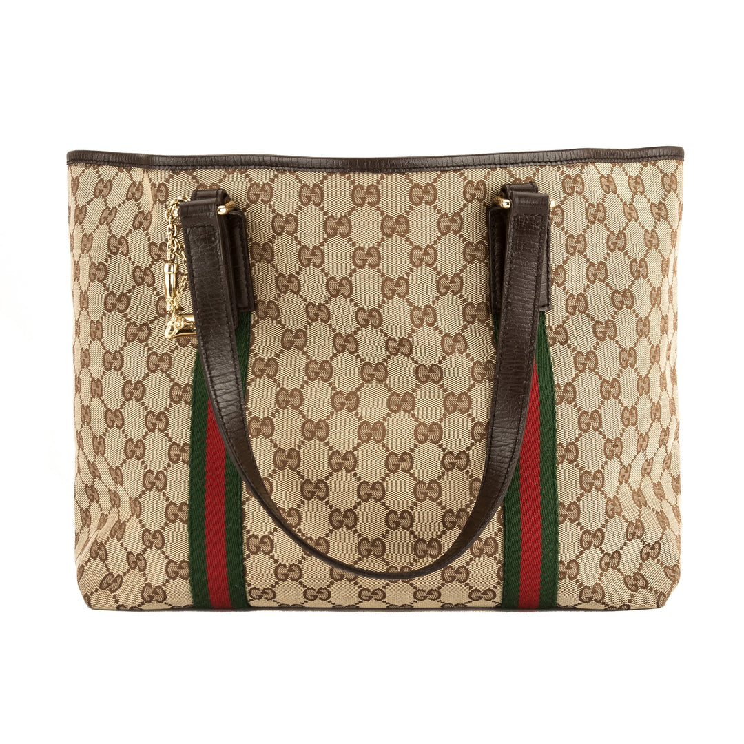 G*G GG Monogram Canvas Large Jolicoeur Tote Bag (Pre Owned)