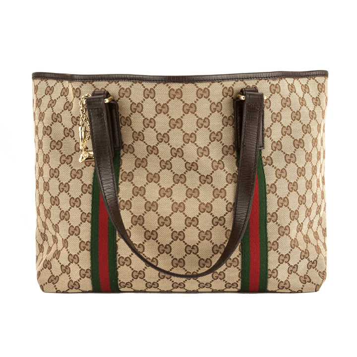 G*G GG Monogram Canvas Large Jolicoeur Tote Bag (Pre Owned)