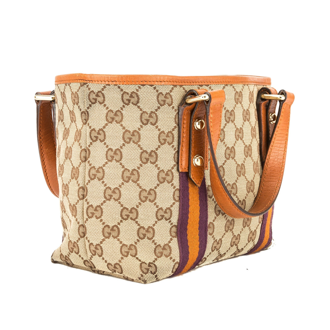 G*G GG Monogram Canvas Small Jolicoeur Tote Bag (Pre Owned)
