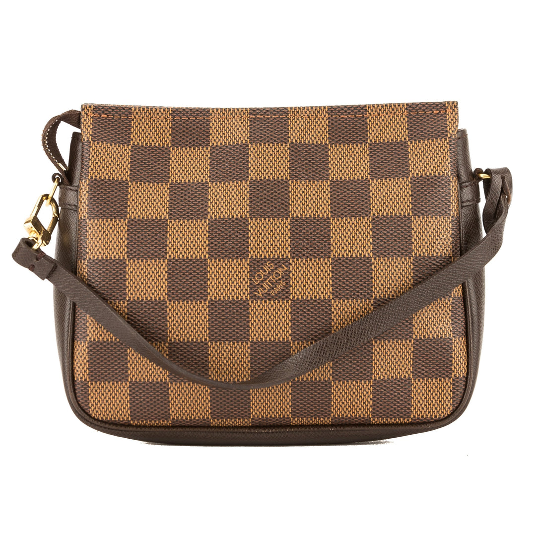 L*V Damier Ebene Canvas Trousse Cosmetic Tote Bag (Pre Owned)