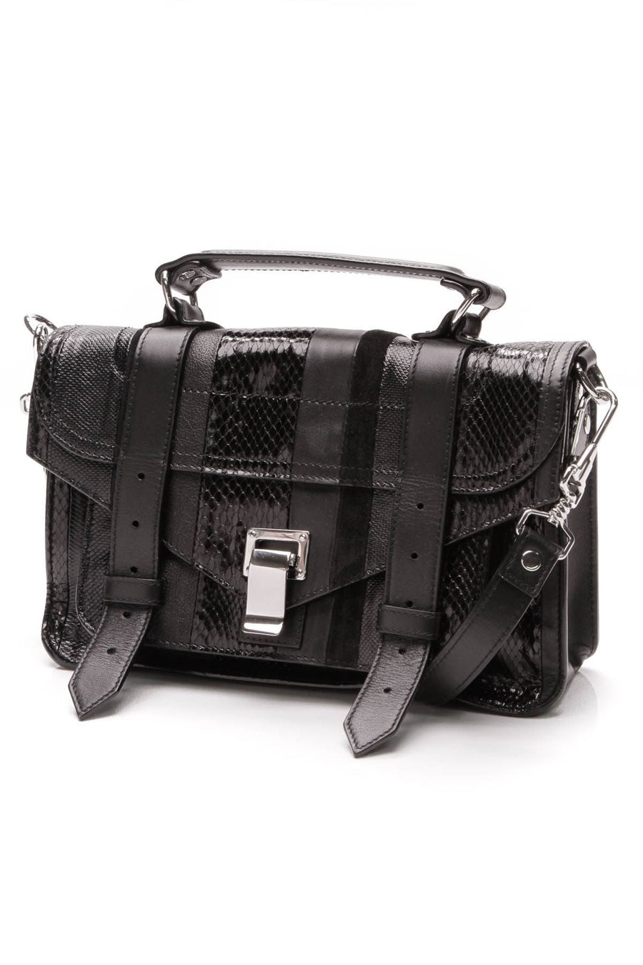 PS1 Tiny Stripe Bag - Black