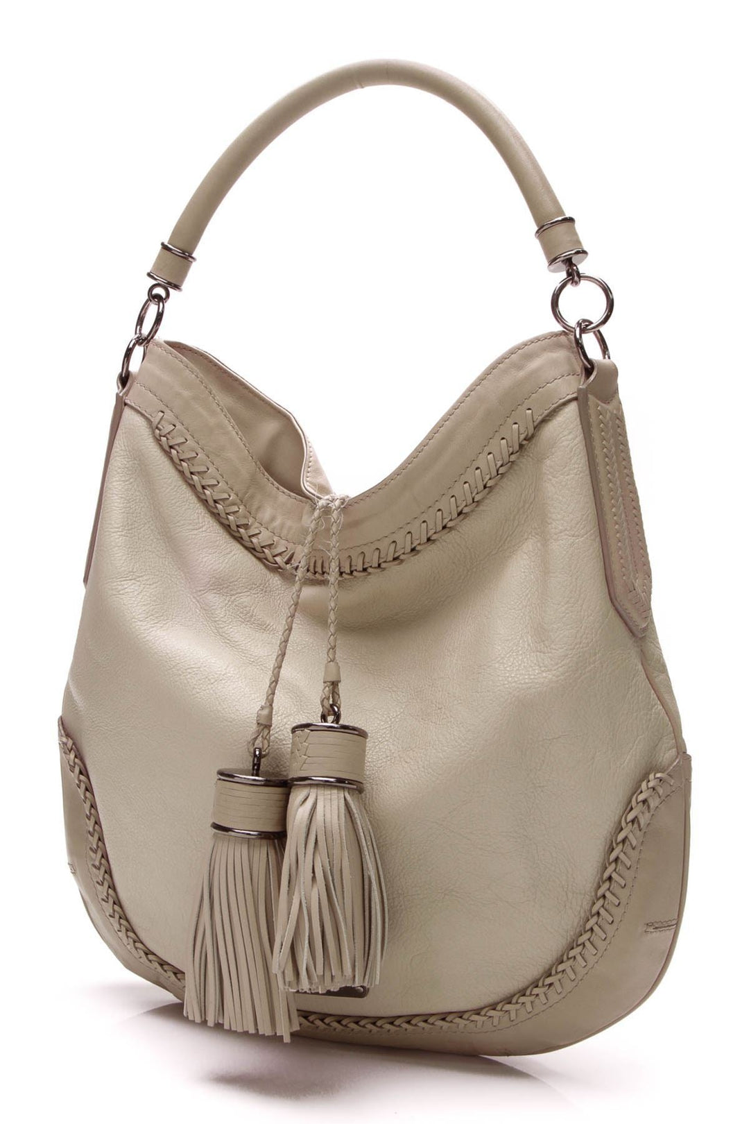 Parade Tassel Hobo Bag - Beige