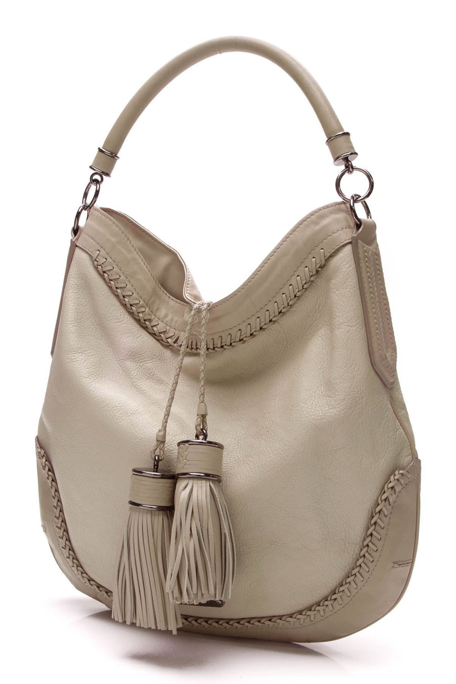 Parade Tassel Hobo Bag - Beige