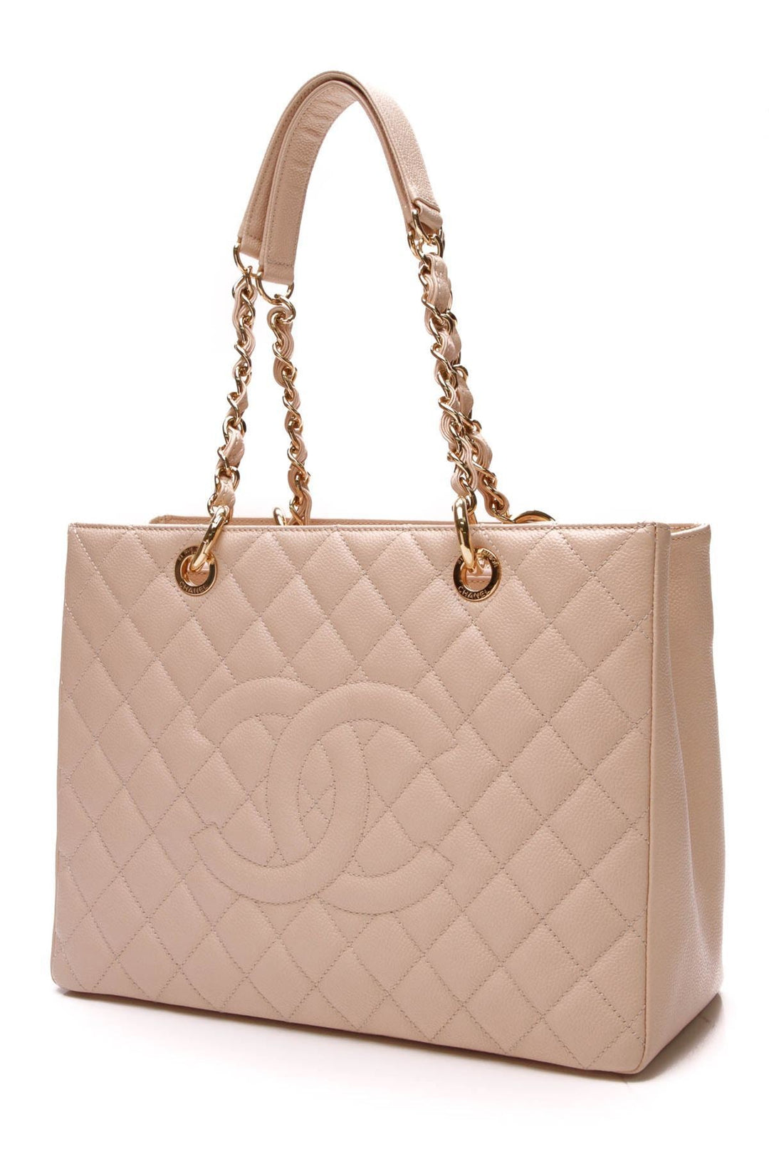 GST Grand Shopping Tote Bag - Beige Caviar
