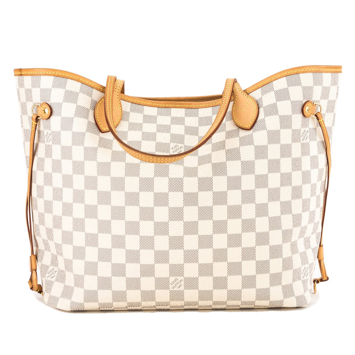 L*V Damier Azur Canvas Neverfull MM Bag (3856001)