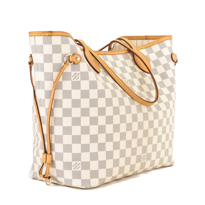 L*V Damier Azur Canvas Neverfull MM Bag (3856001)