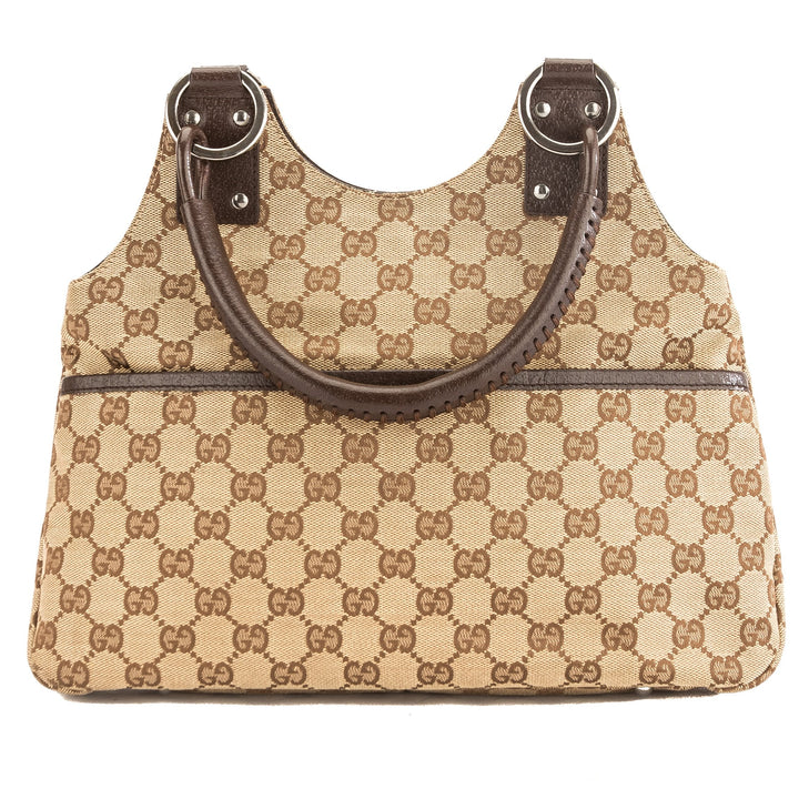 G*G Brown Leather GG Monogram Tote (3863008)