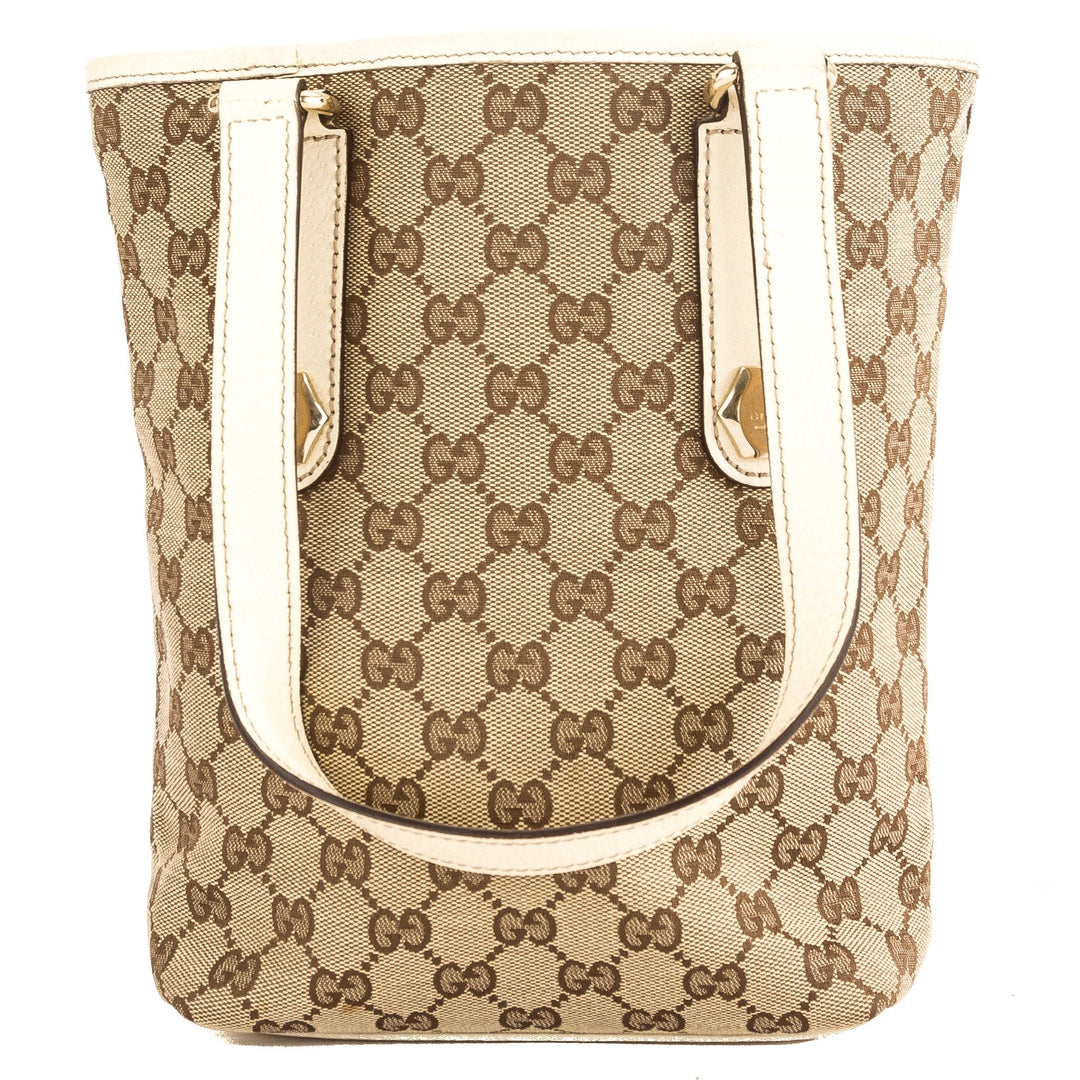 G*G Creme Leather GG Charmy Tote (3880002)