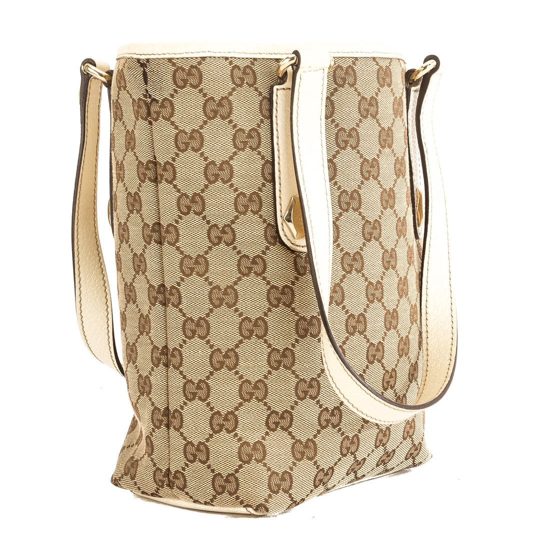 G*G Creme Leather GG Charmy Tote (3880002)