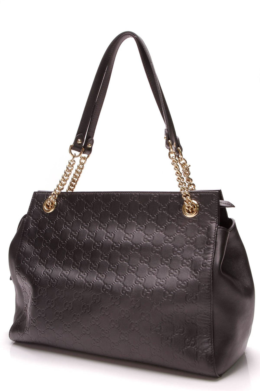 Signature Large Shoulder Bag - Black Guccissima