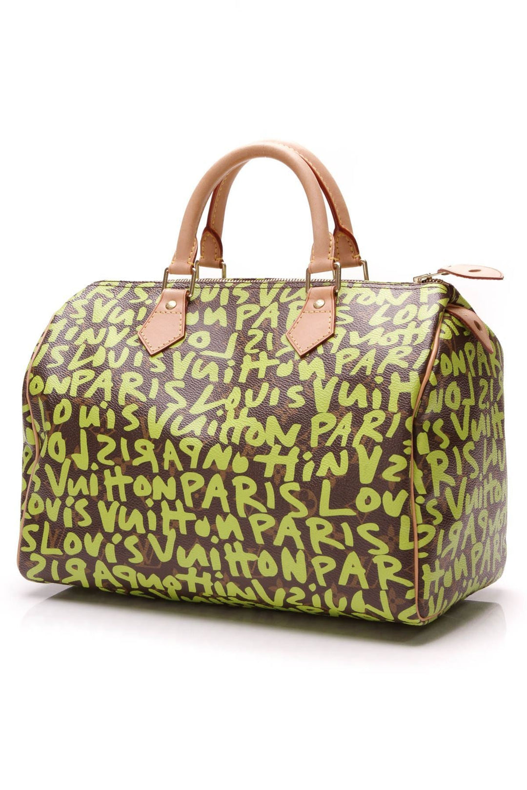 Speedy 30 Graffiti Bag - Monogram/Green