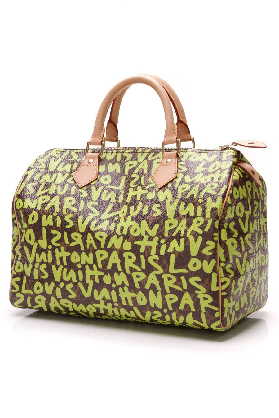 Speedy 30 Graffiti Bag - Monogram/Green