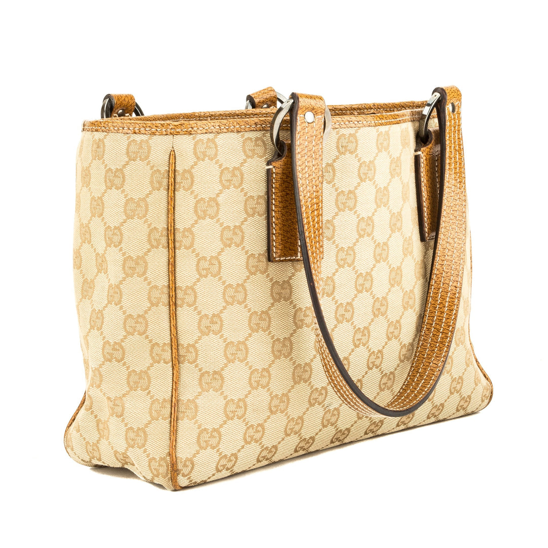 G*G Tan Leather GG Monogram Tote (3909011)