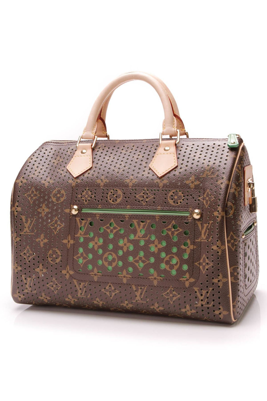 Speedy 30 Perforated Bag - Monogram/Green