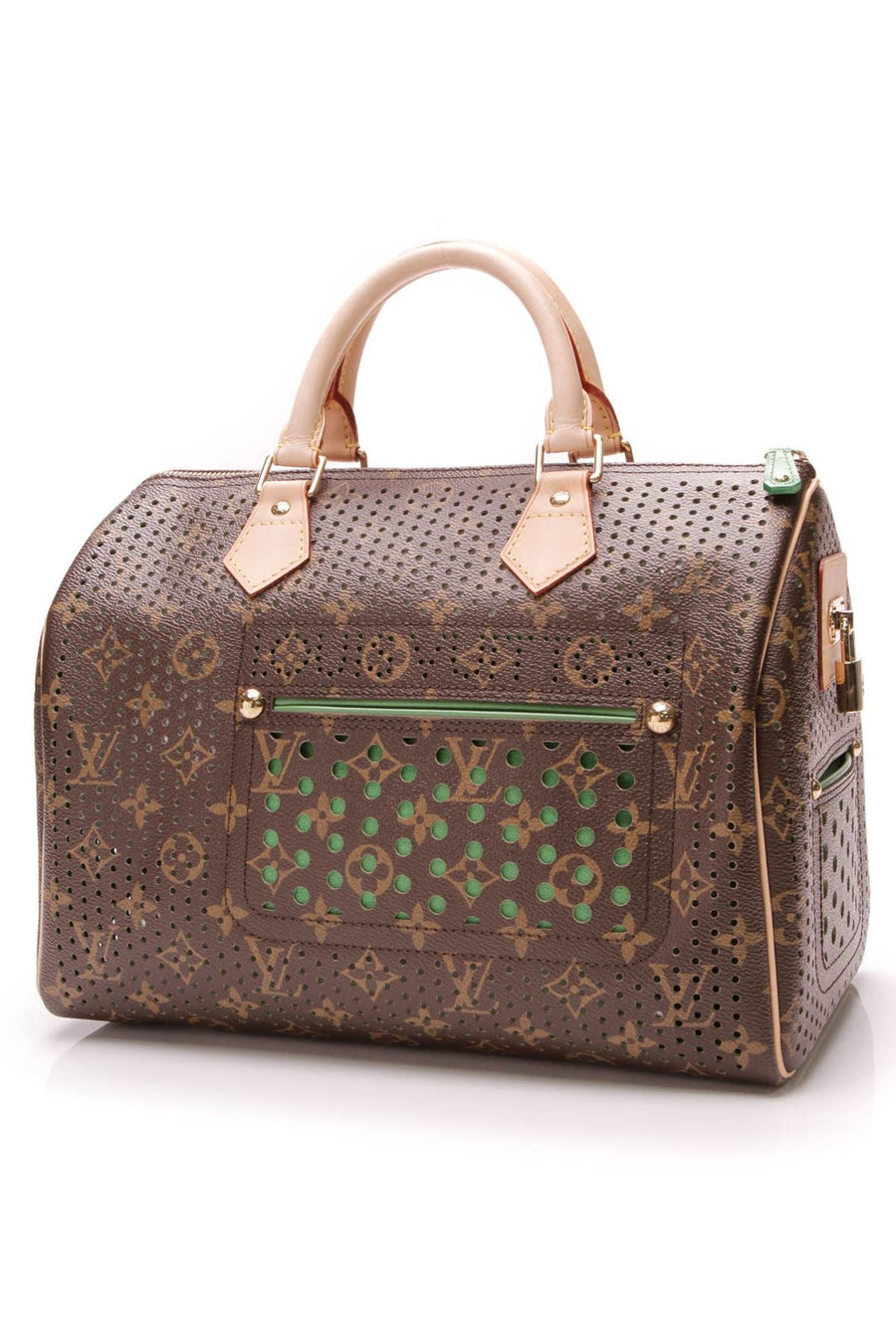 Speedy 30 Perforated Bag - Monogram/Green