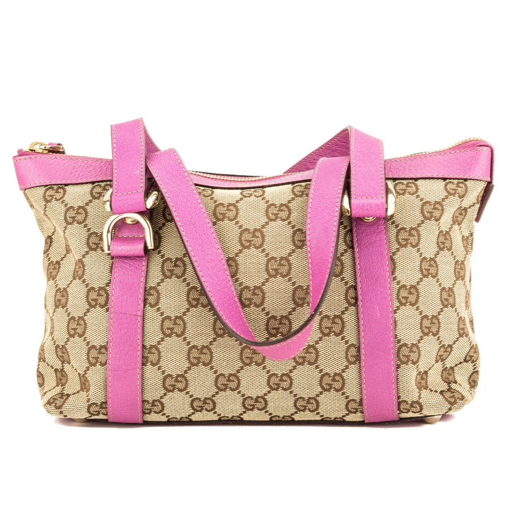 G*G Pink Leather GG Monogram Small Abbey D-Ring Tote (3945012)