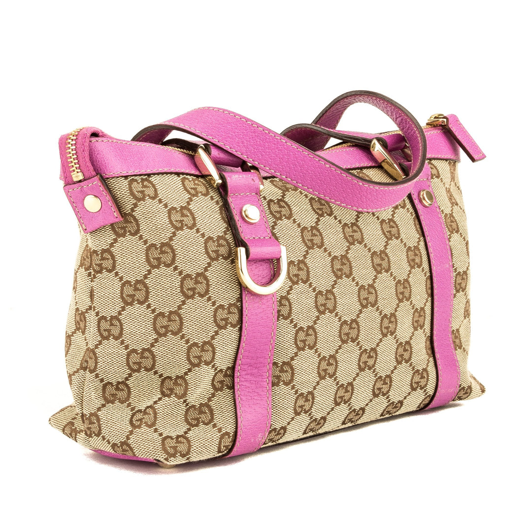 G*G Pink Leather GG Monogram Small Abbey D-Ring Tote (3945012)