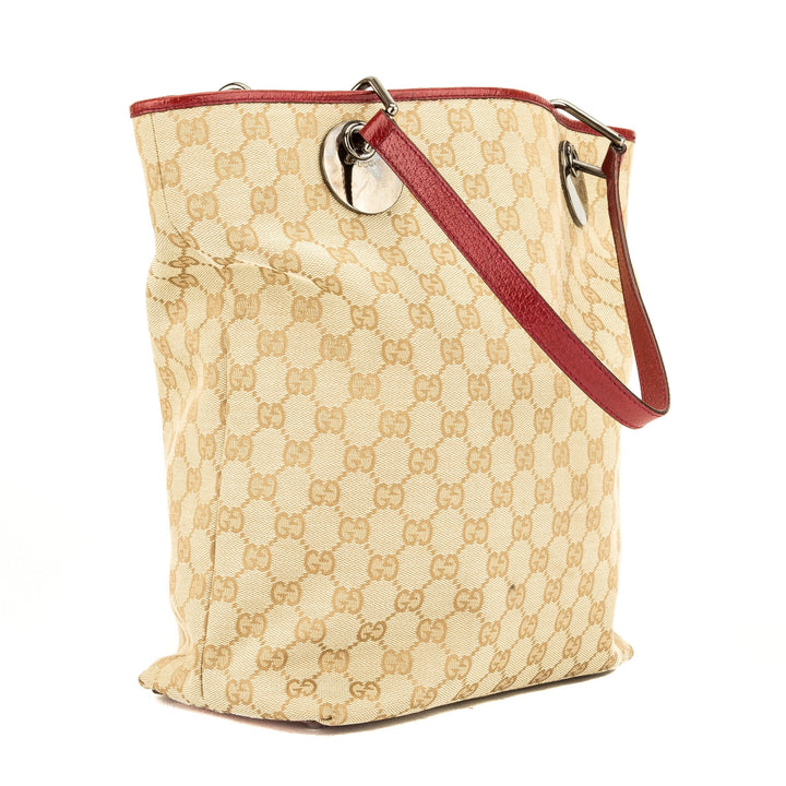 G*G Dark Red GG Monogram Large Eclipse Tote (3945013)