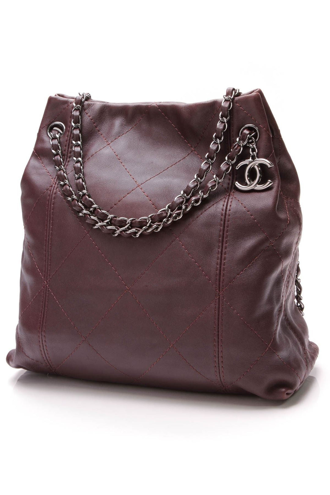 Soft Edge Tote Bag - Purple Lambskin