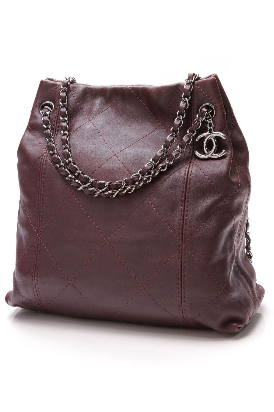 Soft Edge Tote Bag - Purple Lambskin