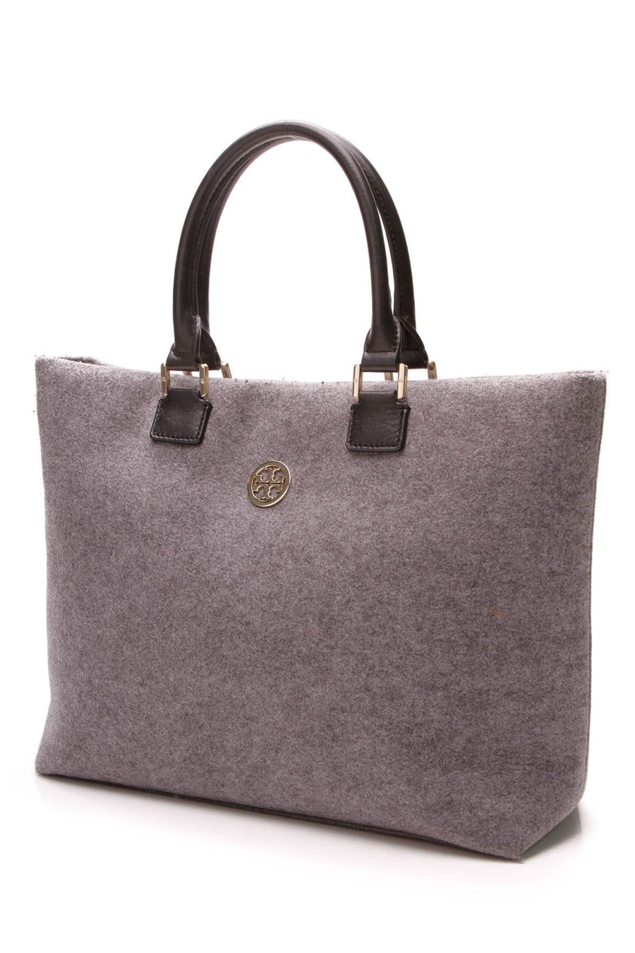 Gray Dena Tote - Flannel/Leather