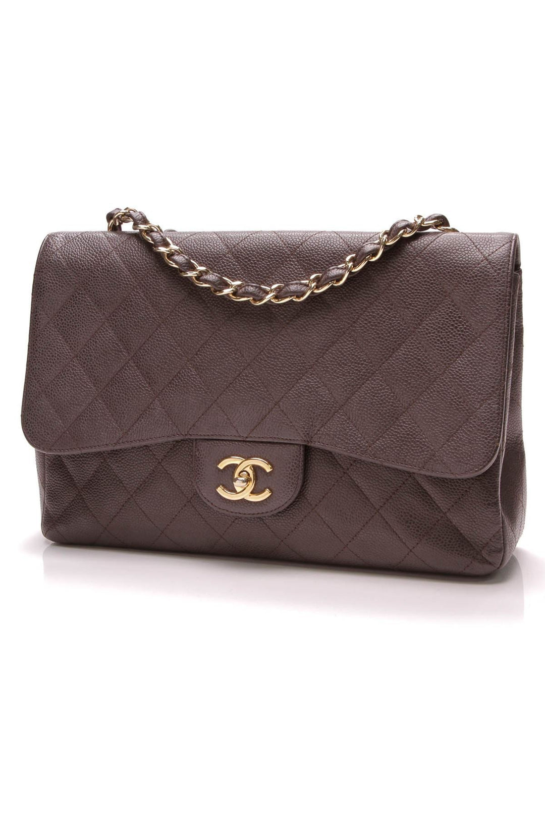Classic Flap Bag - Jumbo Brown Caviar