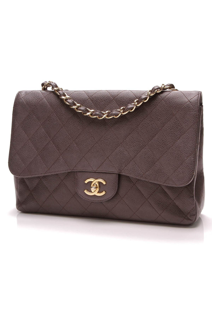 Classic Flap Bag - Jumbo Brown Caviar
