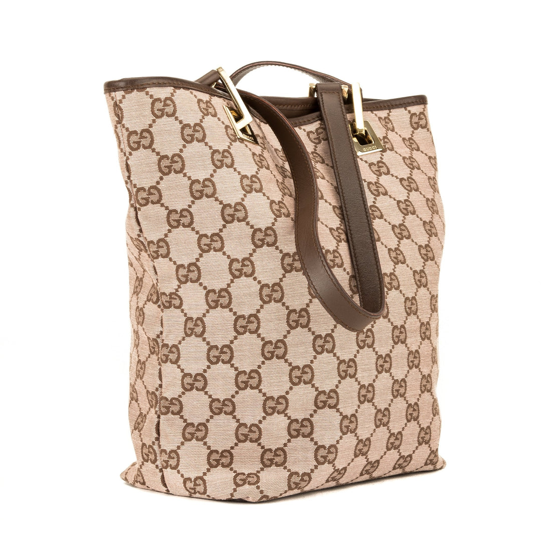 G*G Pink/Brown GG Jacquard Small Bucket Tote (3970008)