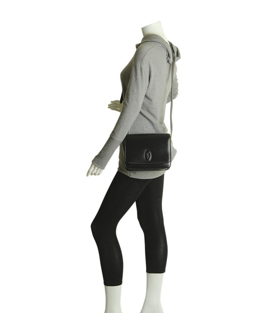 Yves Saint Laurent 568568 Medium Besace Black Leather Crossbody Bag