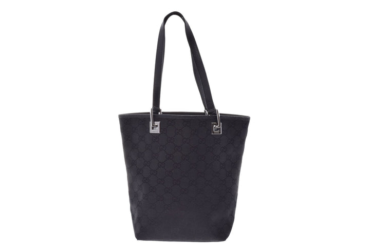 G*G Black Canvas GG Monogram Tote Bag (SHA23351)