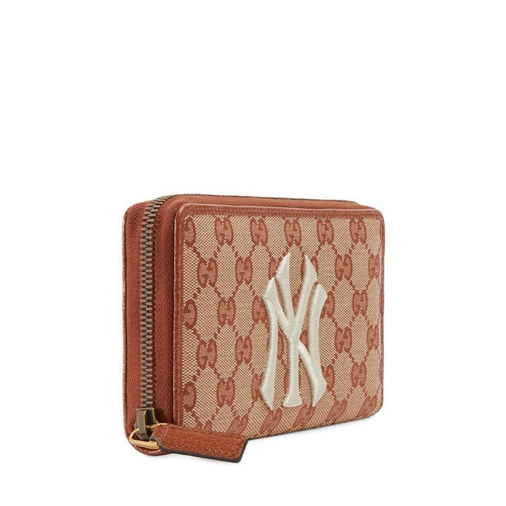 GG Zip Around Wallet with New York Yankees Patch
