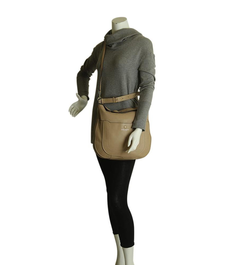 Marc Jacobs Recruit Tan Leather Hobo 2- Way Bag