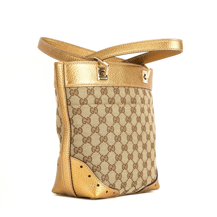 G*G Metallic Gold GG Monogram Small Tote (4014015)