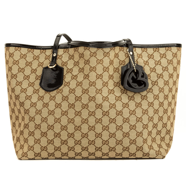 G*G Black Patent GG Monogram Tote (4040026)