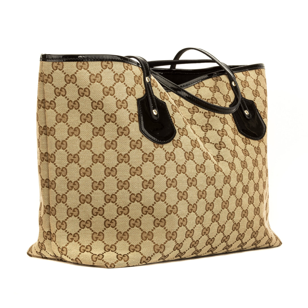 G*G Black Patent GG Monogram Tote (4040026)
