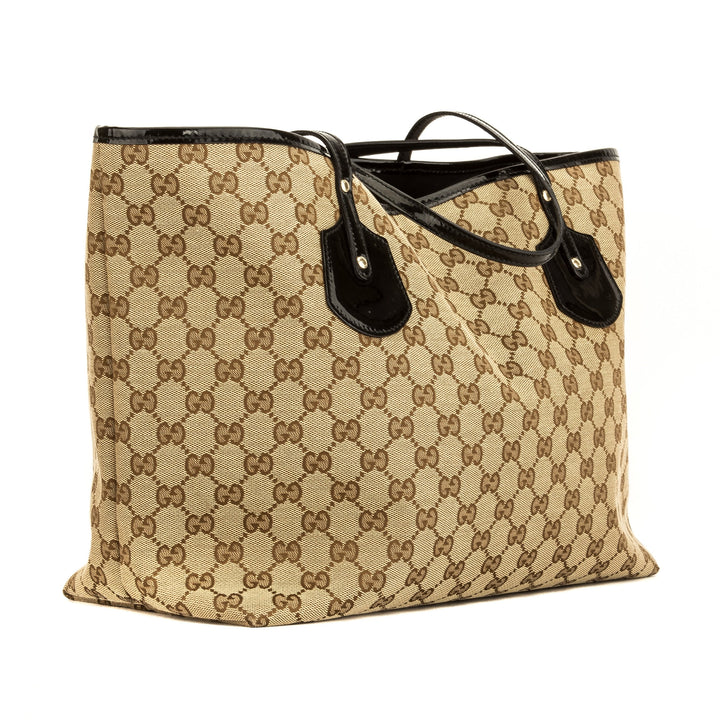 G*G Black Patent GG Monogram Tote (4040026)
