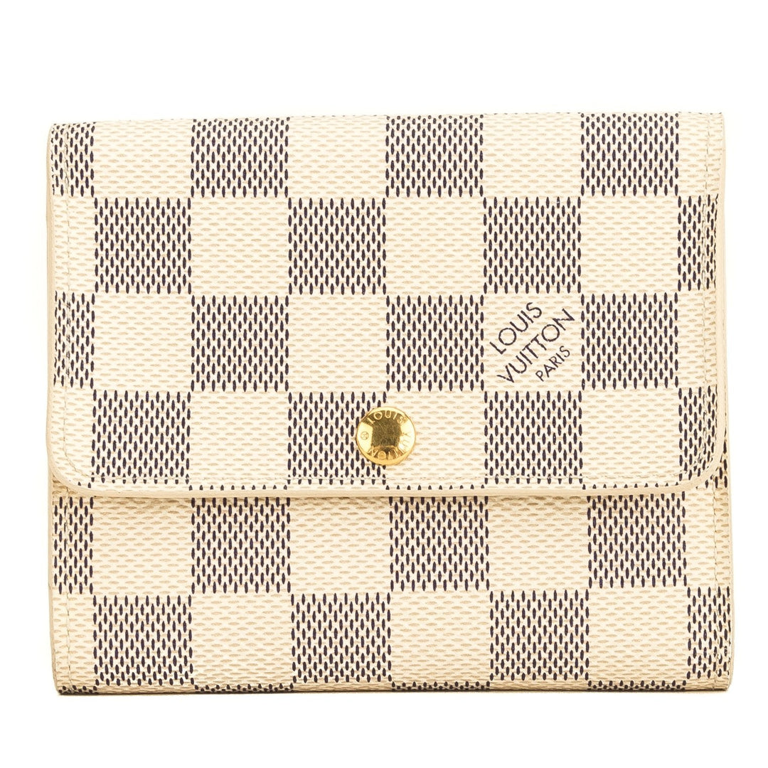 L*V Damier Azur Portefeuille Anais Trifold Wallet (4042018)