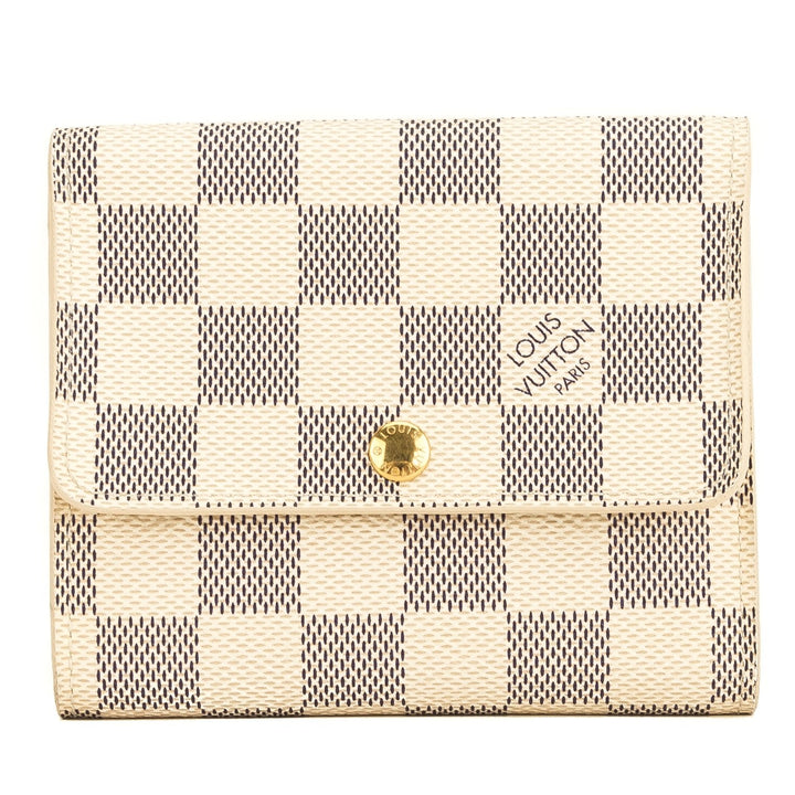 L*V Damier Azur Portefeuille Anais Trifold Wallet (4042018)