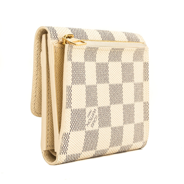 L*V Damier Azur Portefeuille Anais Trifold Wallet (4042018)