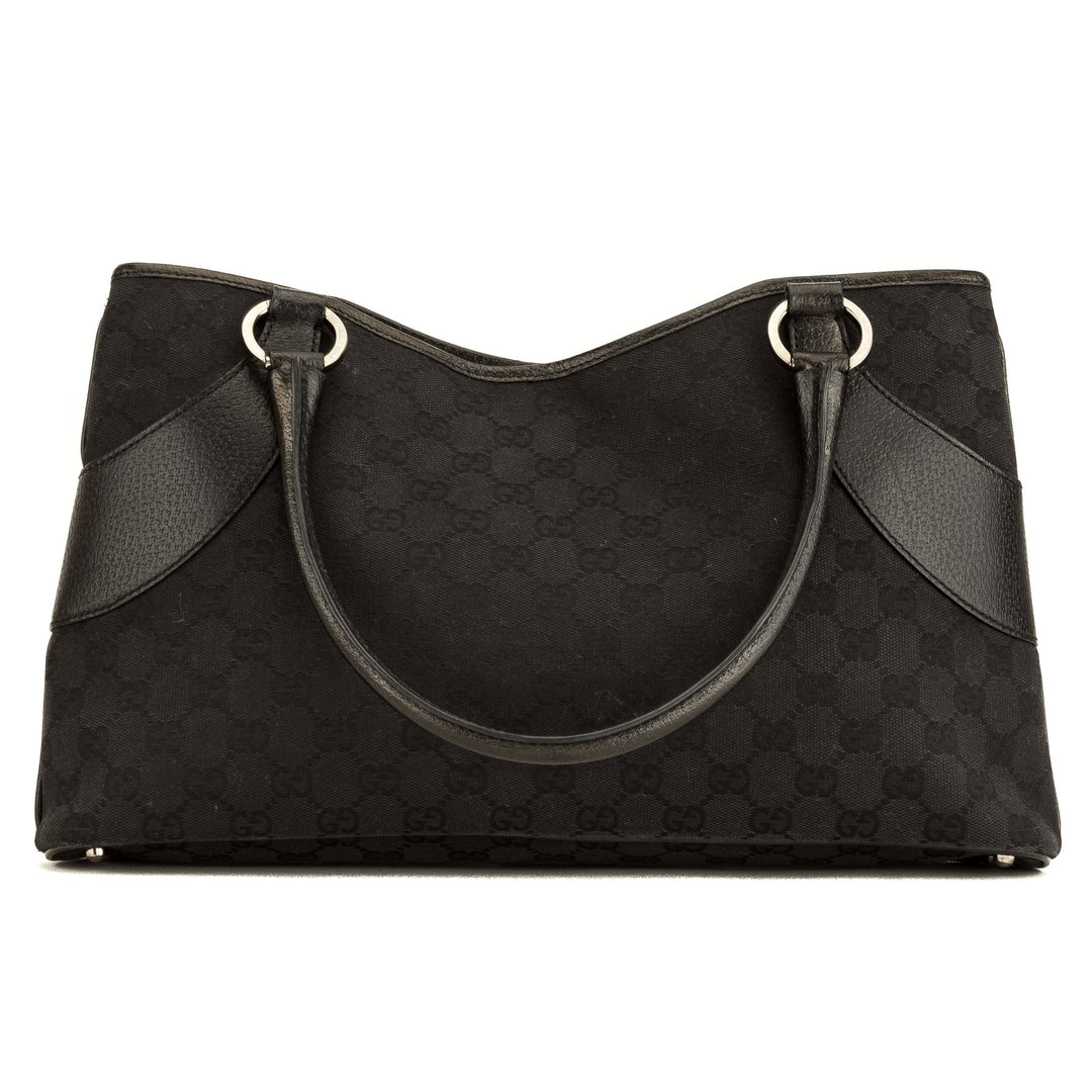G*G Black GG Monogram Canvas Tote Bag (4043006)