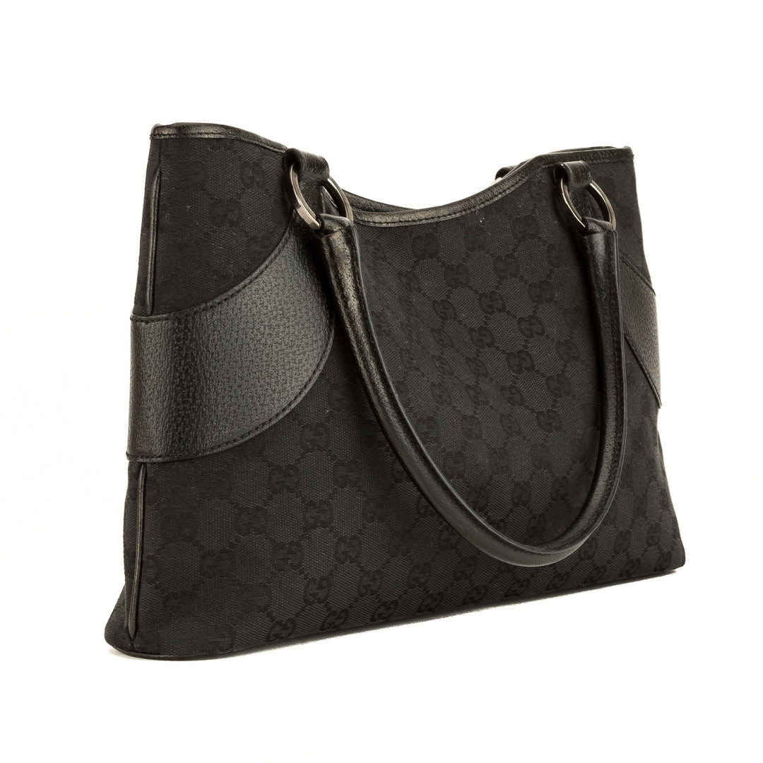 G*G Black GG Monogram Canvas Tote Bag (4043006)
