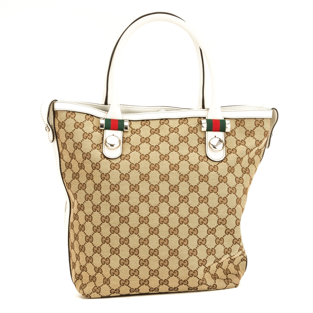 G*G White GG Monogram Tote (4049012)