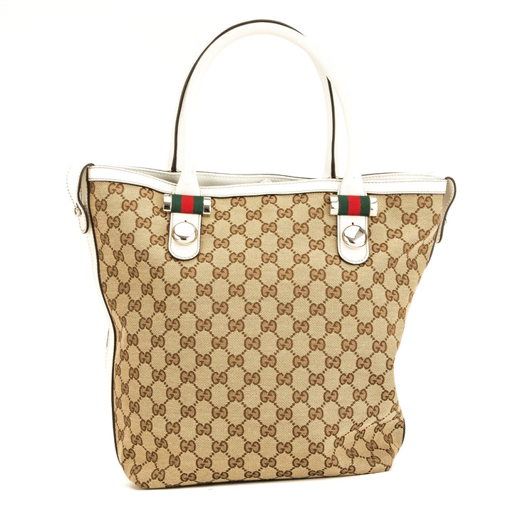 G*G White GG Monogram Tote (4049012)