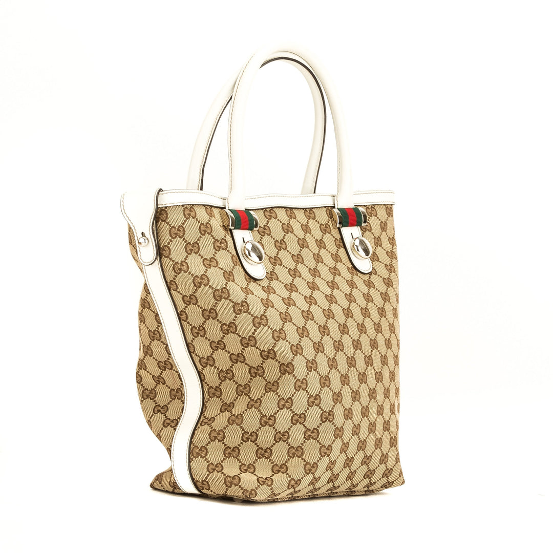 G*G White GG Monogram Tote (4049012)