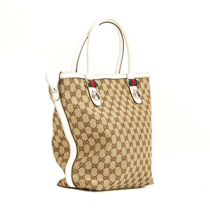 G*G White GG Monogram Tote (4049012)